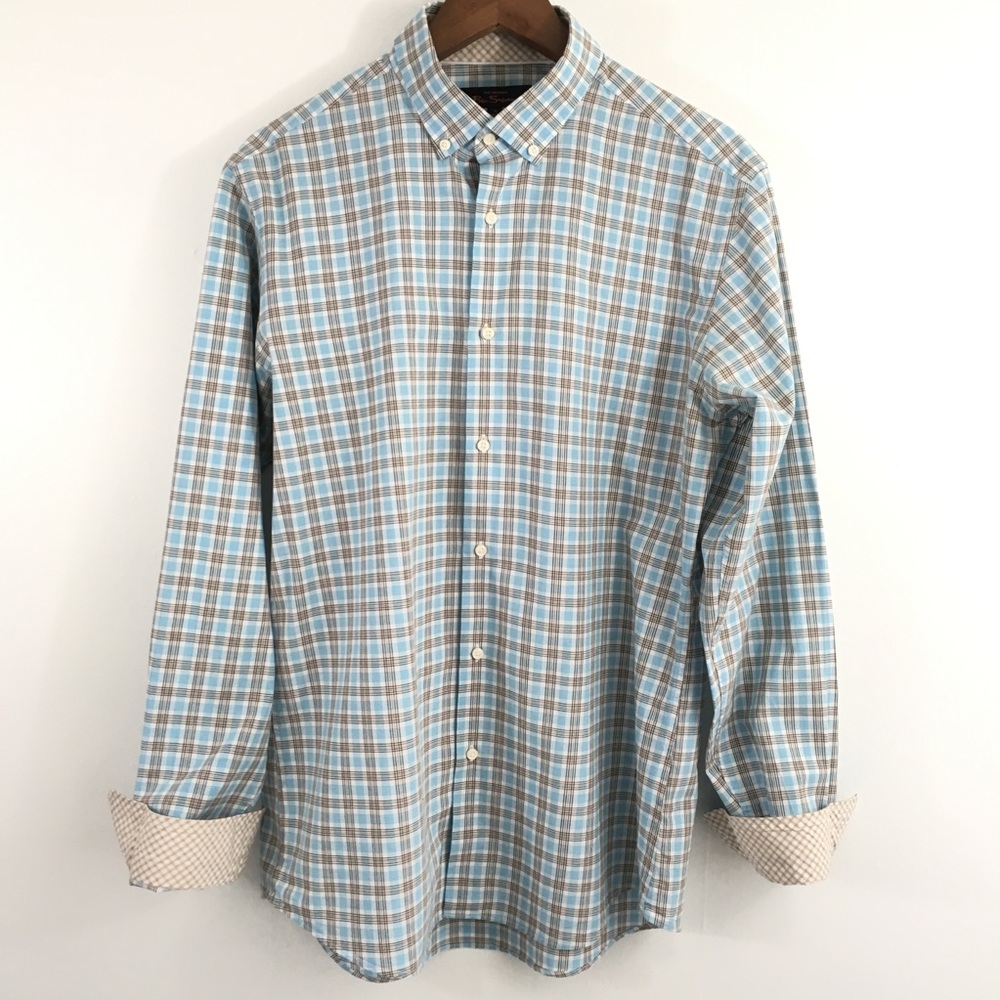 Ben Sherman Size L Plaid Button Down Shirt